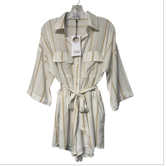 NWT Charlie Holiday expedition striped romper - Picture 5 of 7